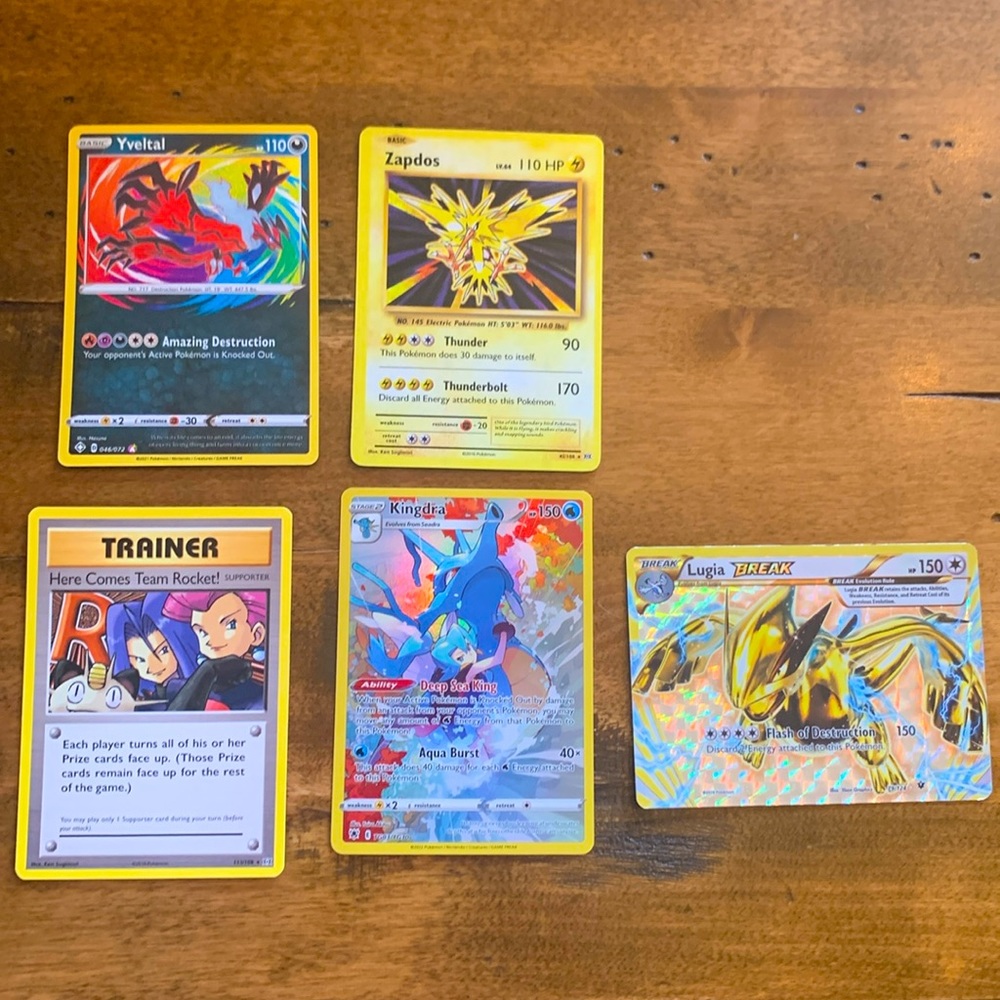 SUPPER RARE BREAK LUGIA card SUPPER RARE YVELTAL card